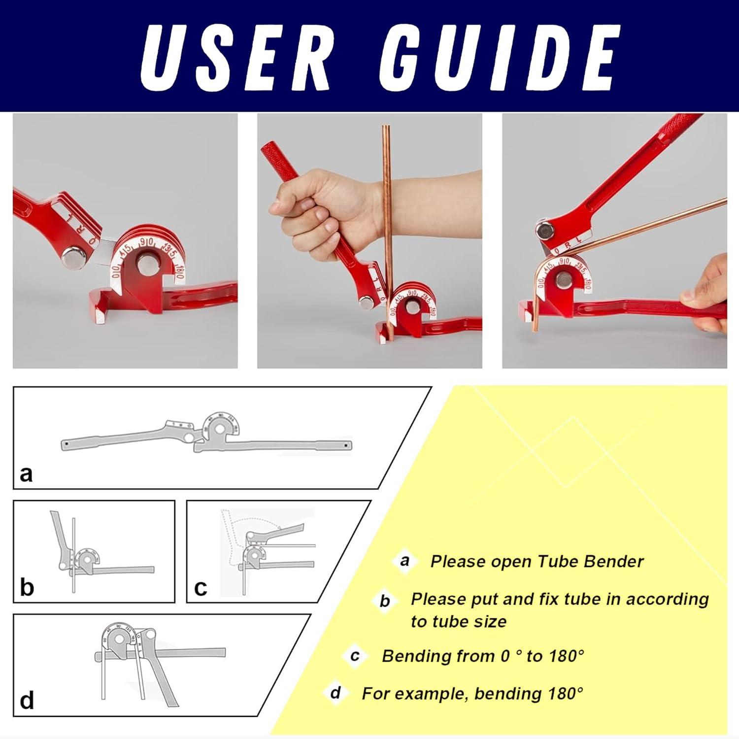 3 in 1 Mini Pipe Bender for 6mm 8mm 10mm Copper Pipe, Durable Plumbing Tool - Image 4