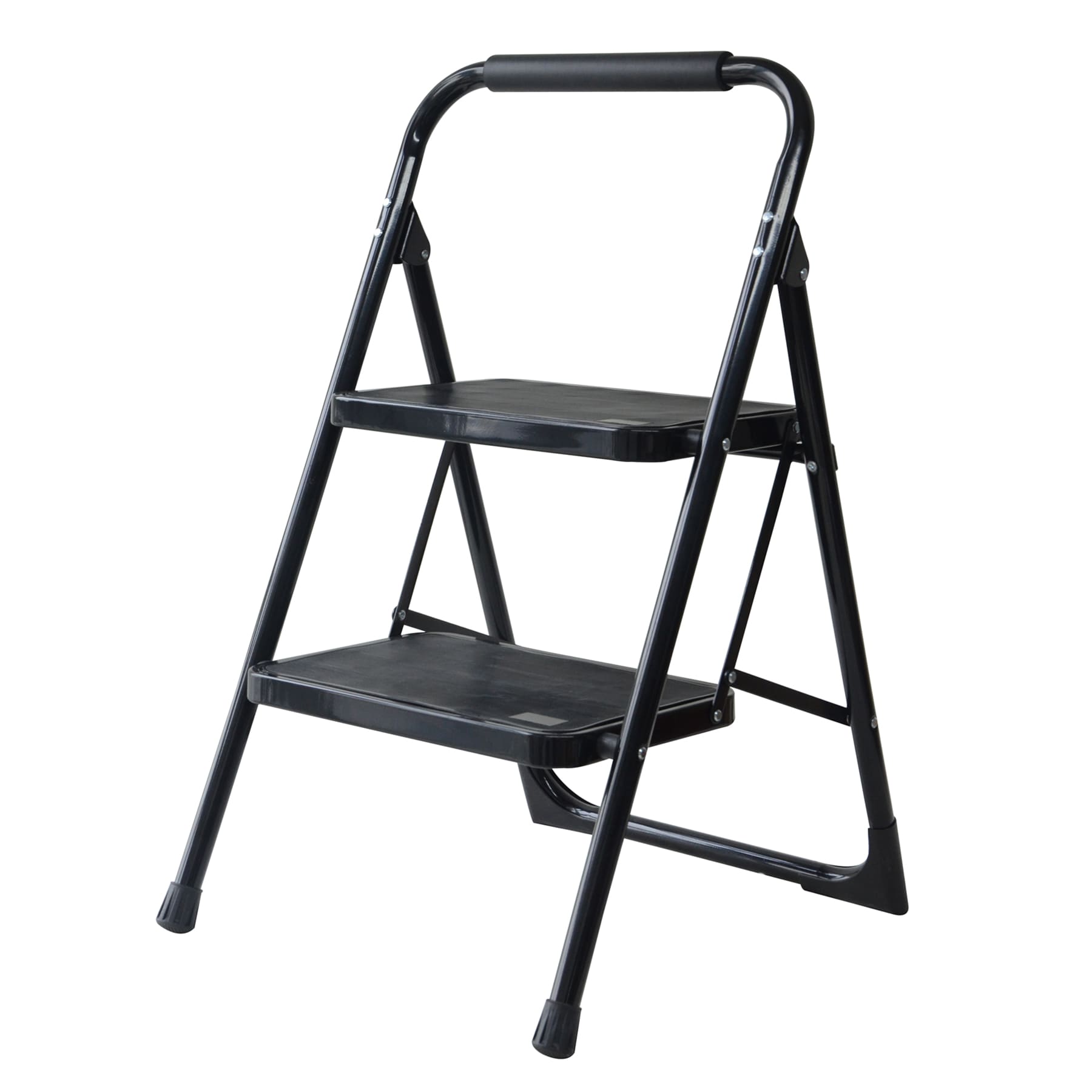 Foldable 2 Step Ladder Non Slip 2 Tread 475mm Safety Small Stool Ladders Kitchen