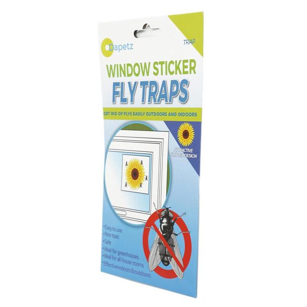 1PCS Window Fly Traps, Sunflower Style Flies & Bug Window Fly Trap Stickers For Indoor Insect Flies