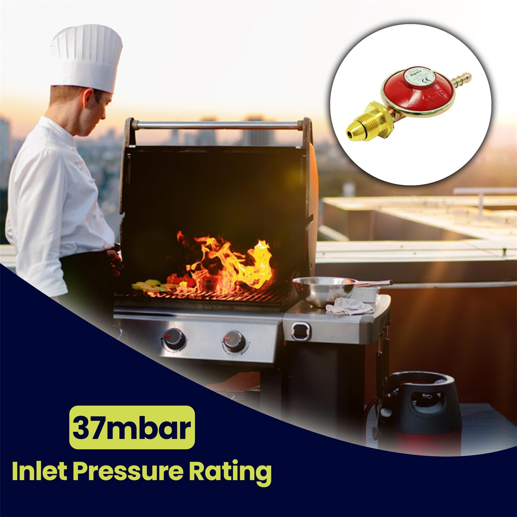 Low Pressure Propane Gas Regulator 37mbar For Calor Flowgas 3.9 To 47 KG Bottles - Image 5