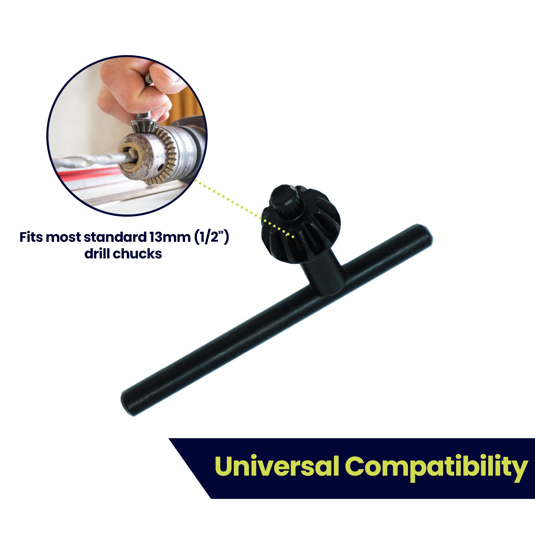Chuck Key Replacement Drill Chuck Key 13mm (1/2") - Image 4