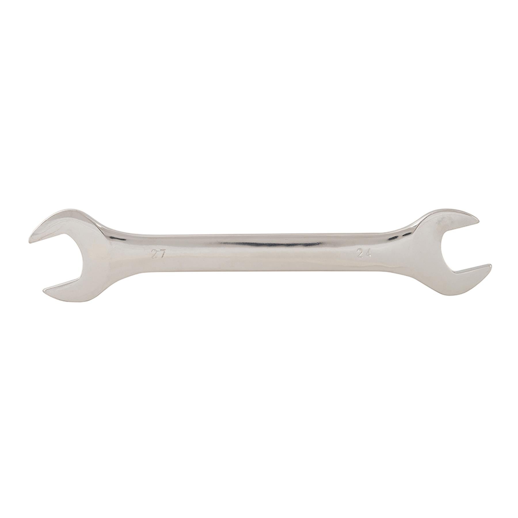 Fixed Head Combination Spanner Open Ended 24mm x 27mm Metric Polished CRV Garage - Image 9