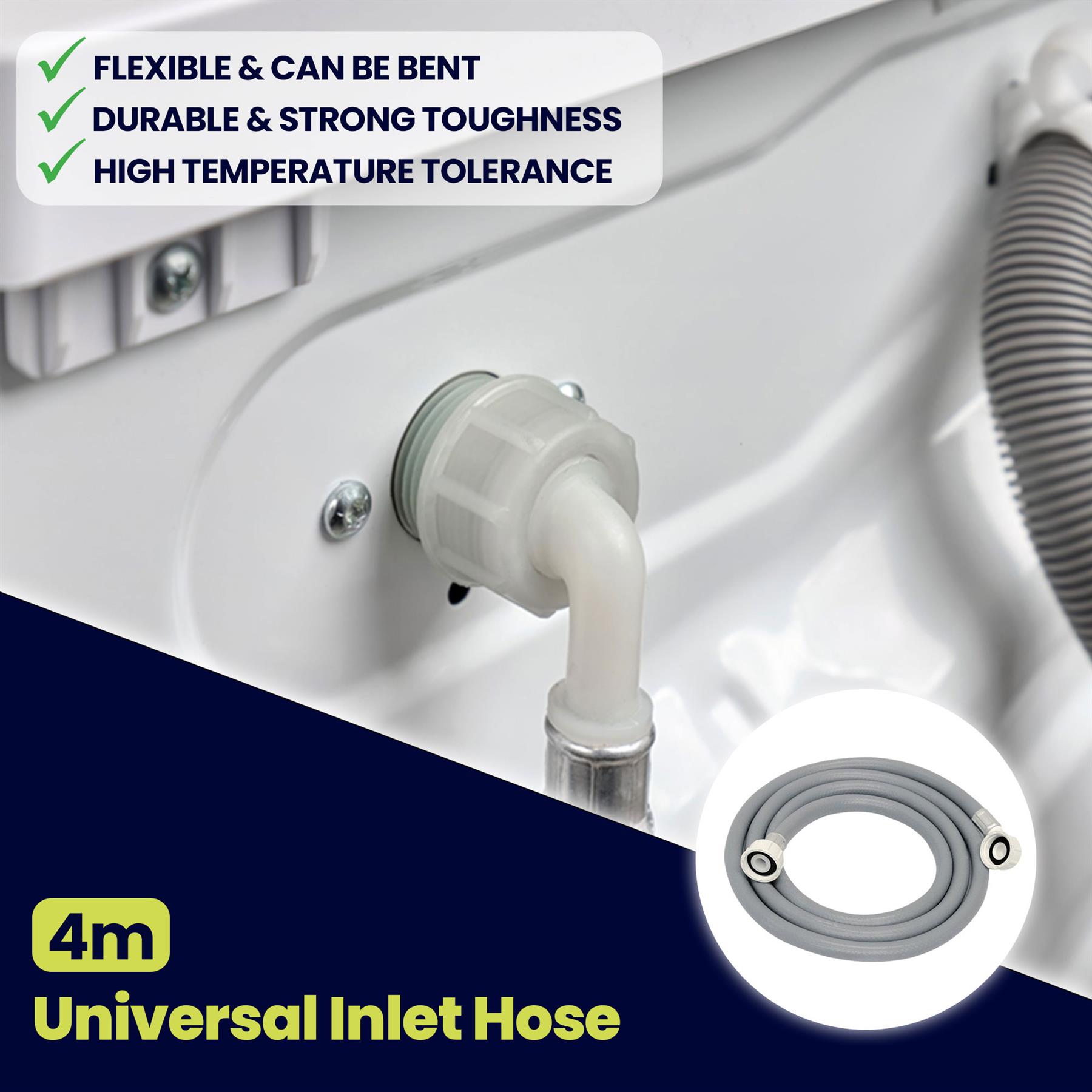 4m Washing Machine Dishwasher Water Inlet Cold Fill Hose Feed Pipe Extension - Image 7