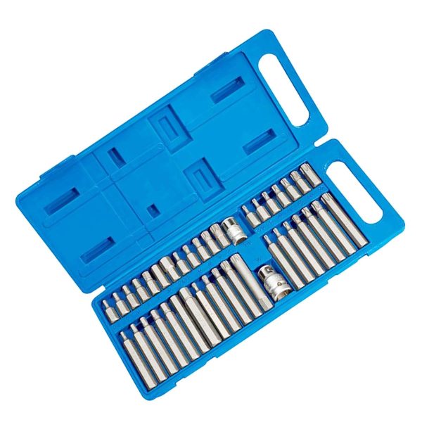 Torx Star Spline Hex Socket Bit Set 3/8 and 1/2 Drive long & short reach Bits