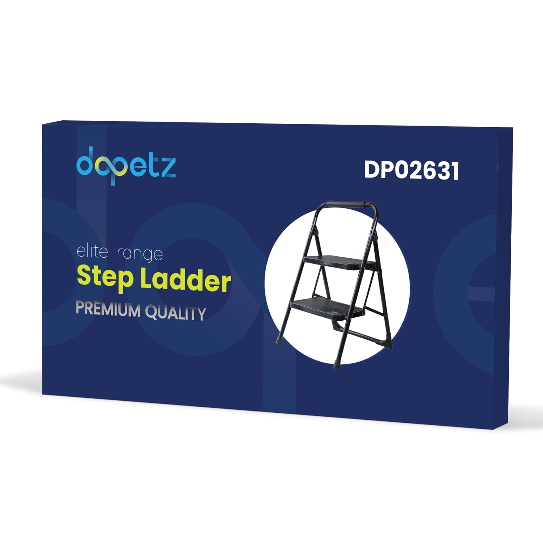 Foldable 2 Step Ladder Non Slip 2 Tread 475mm Safety Small Stool Ladders Kitchen - Image 7