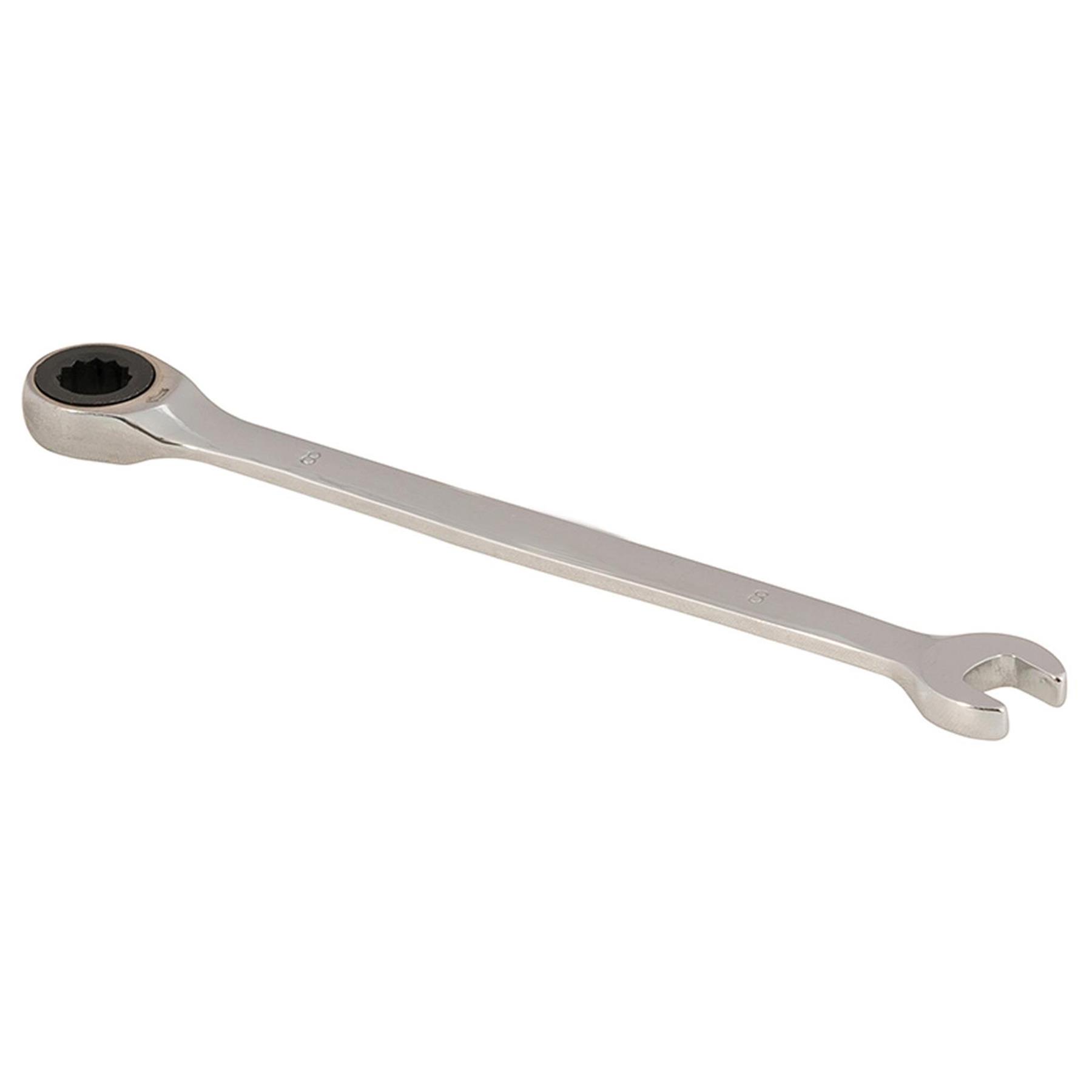 Fixed Head Ratchet Combination Spanner 8mm, Open-End & Ring Wrench, Chrome Plated Spanner - Image 6