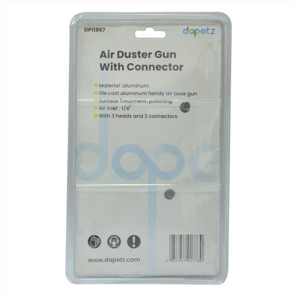 Air Compressor Duster Gun Compressed Air Blow Gun Tool 3 Heads, 2 connectors - Dapetz