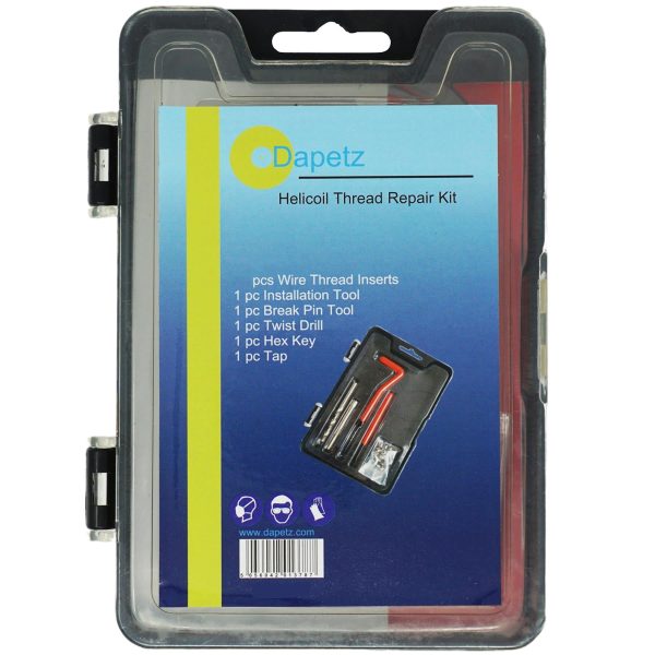 15 Piece Thread Repair Kit M10 X 1.25 X 13.5mm Helicoil Set Garage Tools New