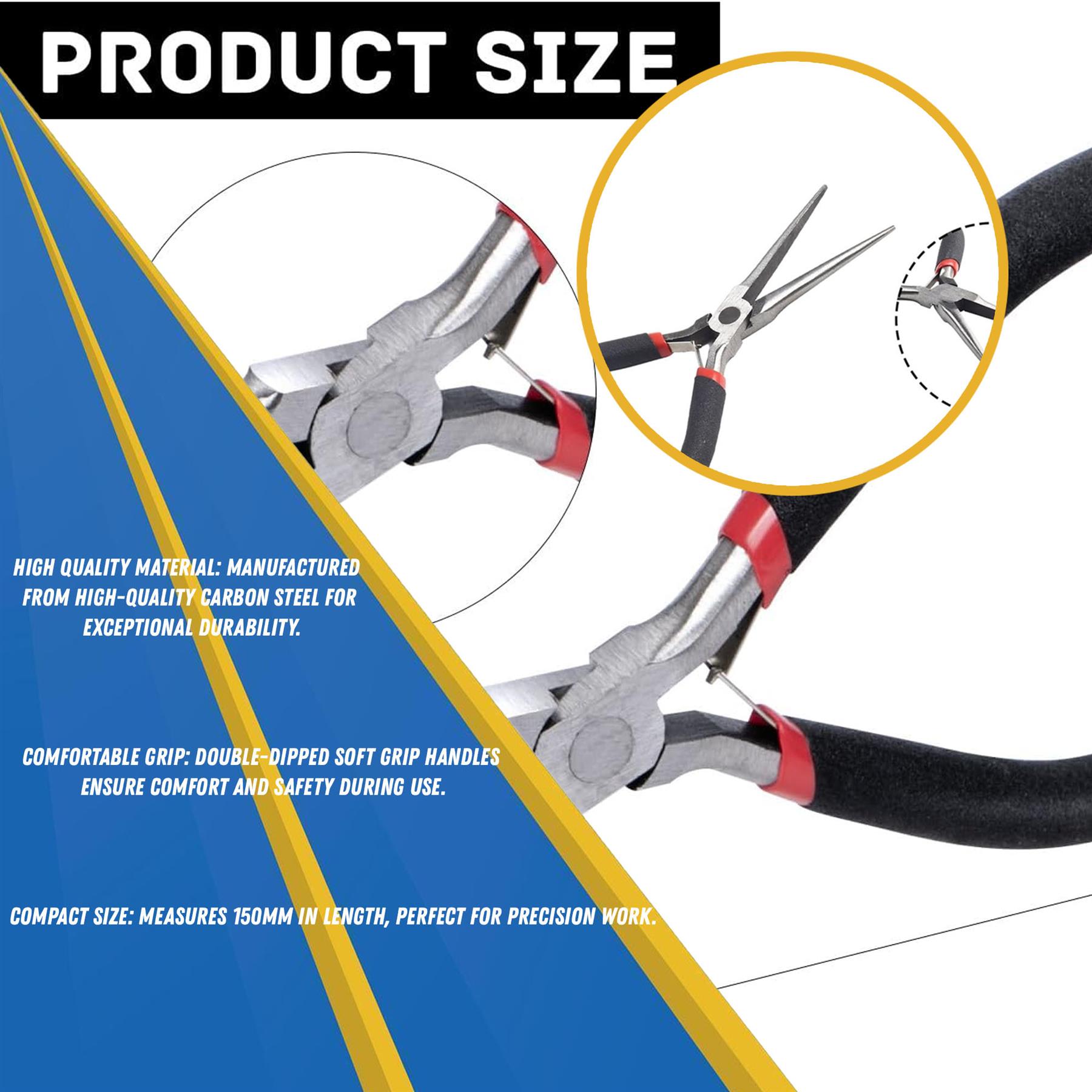 Small Extra Long Precision Nose Needle Plier Jewellery Hobby Crafts Beads Tools - Image 9