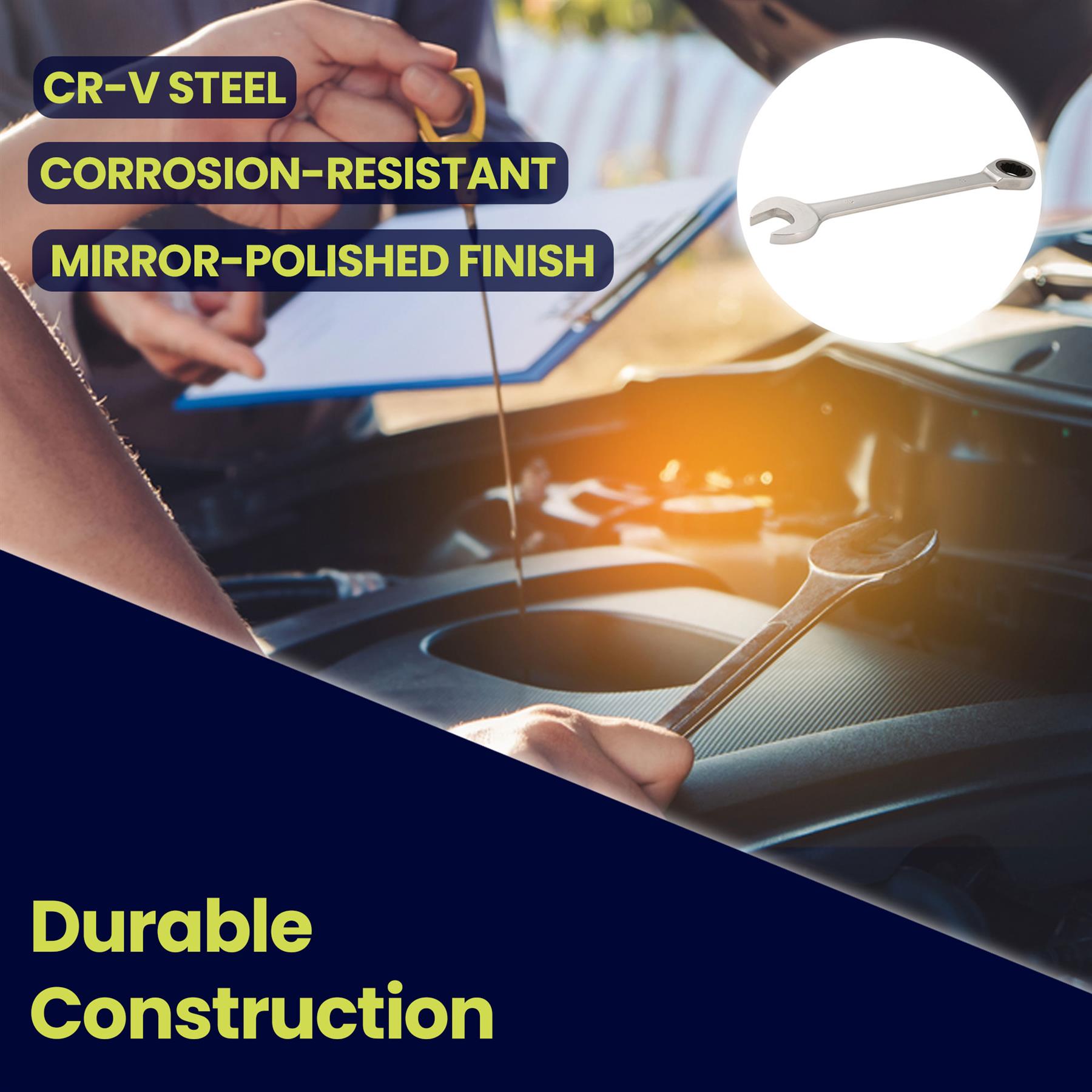 32mm Fixed Head Ratchet Spanner – 72-Tooth Chrome Vanadium Steel Forged Combination Wrench, Metric - Image 4