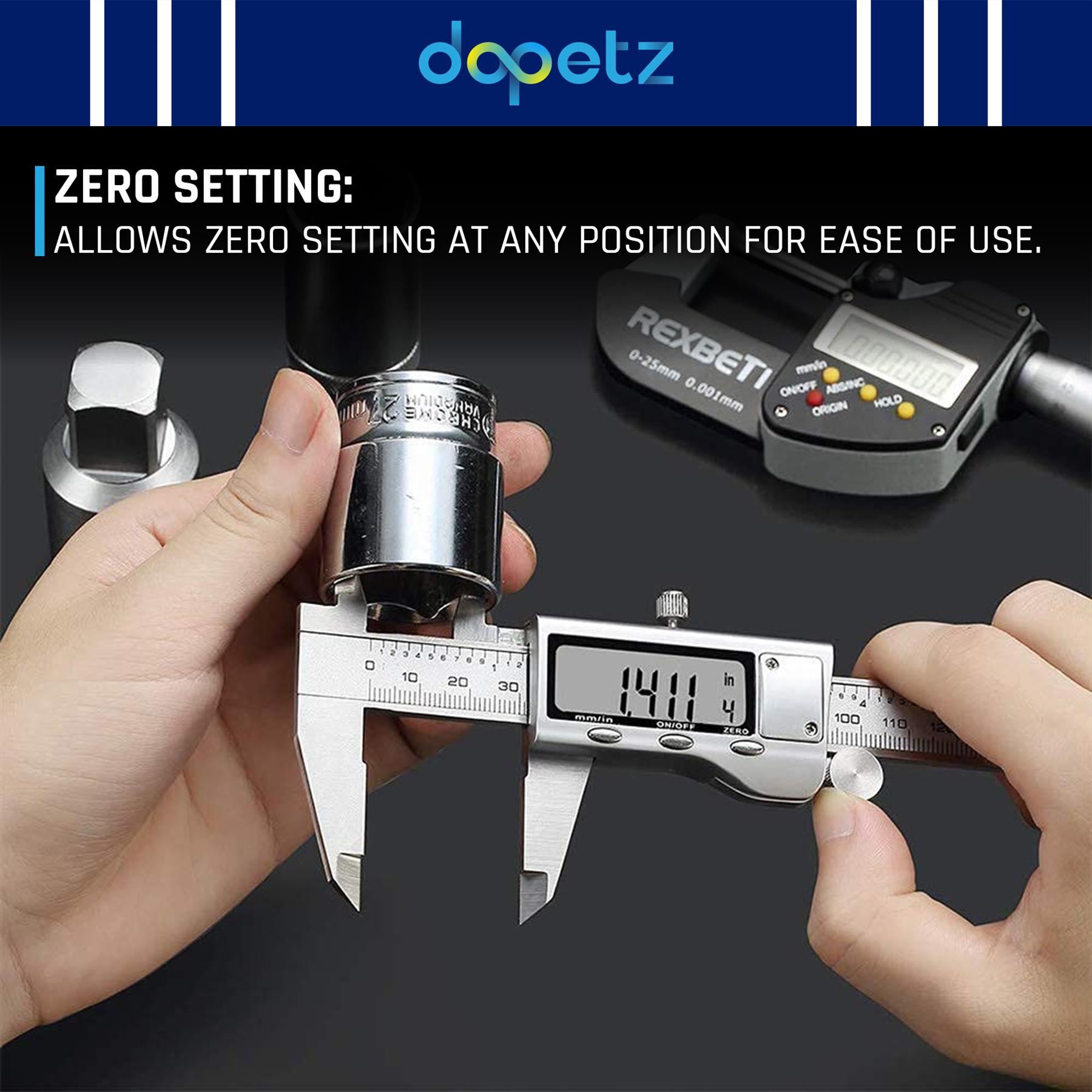 6'' Digital Vernier Caliper 150mm – Stainless Steel Micrometer Gauge, 0.02mm Precision Tool - Image 3