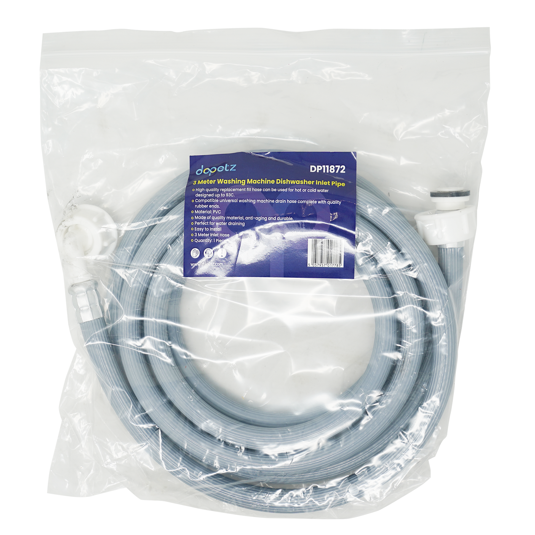 3M Washing Machine Dishwasher Water Inlet Fill Hose Feed Pipe Extension PVC - Image 3