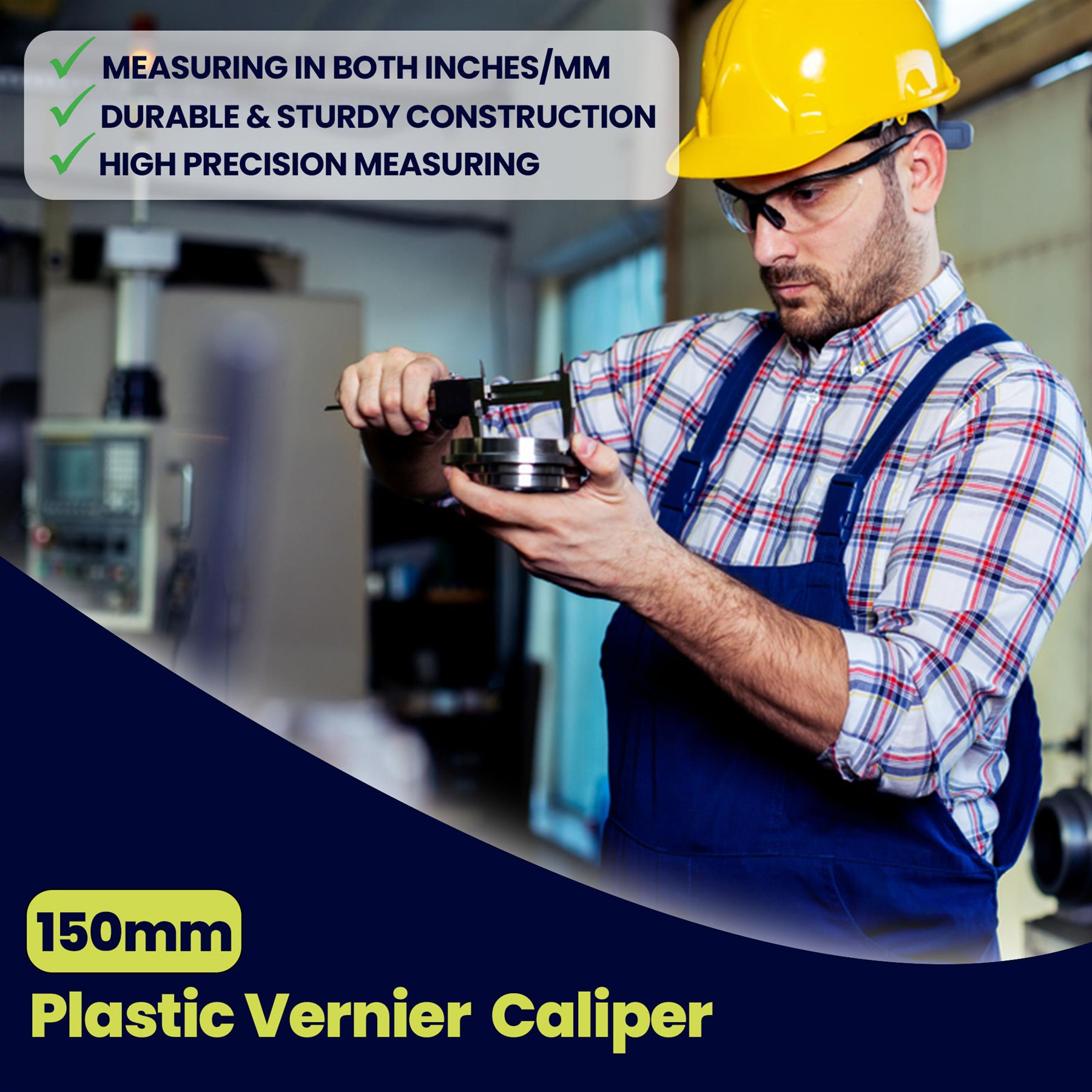 Plastic Vernier Caliper 150mm – Mini Sliding Gauge for Jewelry, School, Salon & Home Use Measuring Tools - Image 2