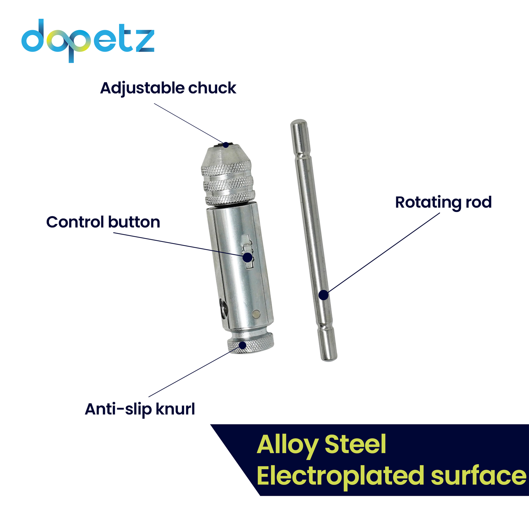 1/2 Inch Drive Ratchet Wrench 10in 250mm Quick Release Reversible Socket Handle for Auto Repair - Image 5