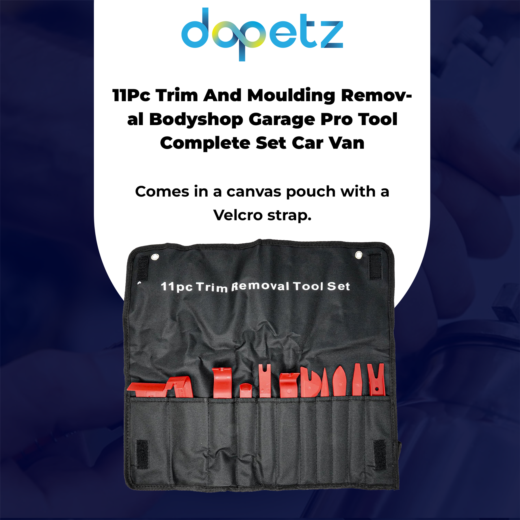 11Pc Trim And Moulding Removal Bodyshop Garage Pro Tool Complete Set Car Van - Image 4