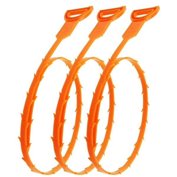 3 Pieces Drain Snake Hair Clog Remover Shower Drain Unblocker Tool for Bathroom & Kitchen Sink Clogs