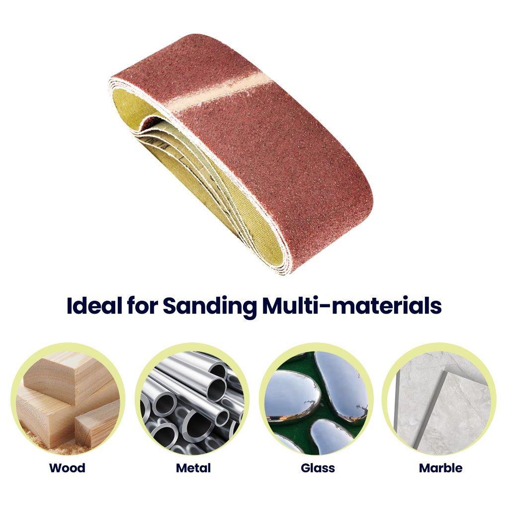 5 Pack Sanding Belts 40mm x 305mm (80 Grit) Coarse Sander Sheets Sanding Belts - Image 3