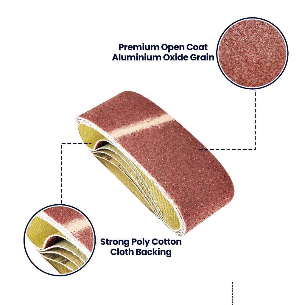 5 Pack Sanding Belts 40mm x 305mm (120 Grit) Coarse Sander Sheets Sanding Belts - Image 8