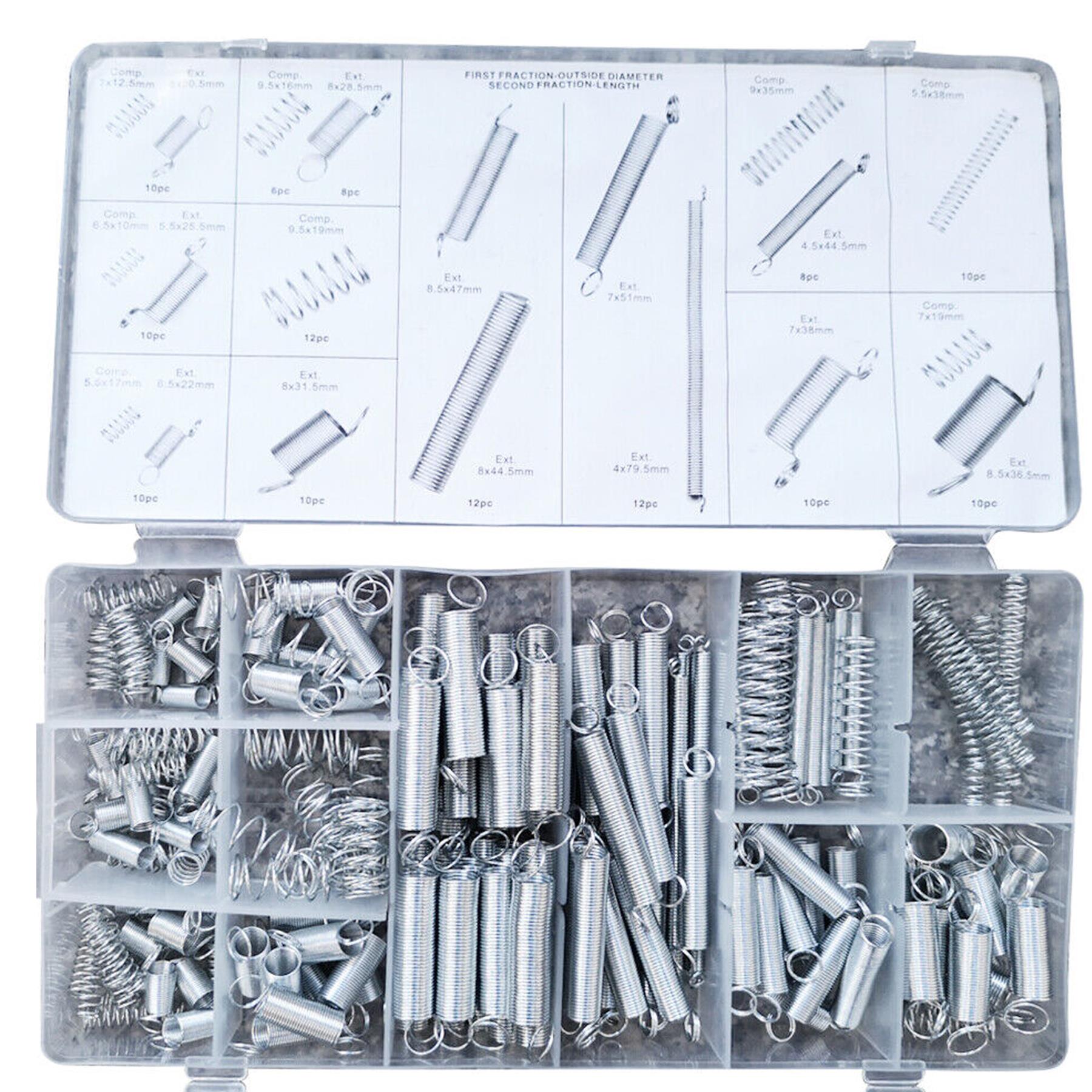Spring Assortment Pack 200Pc BZP Spring Steel For Corrosion Resistance 885554