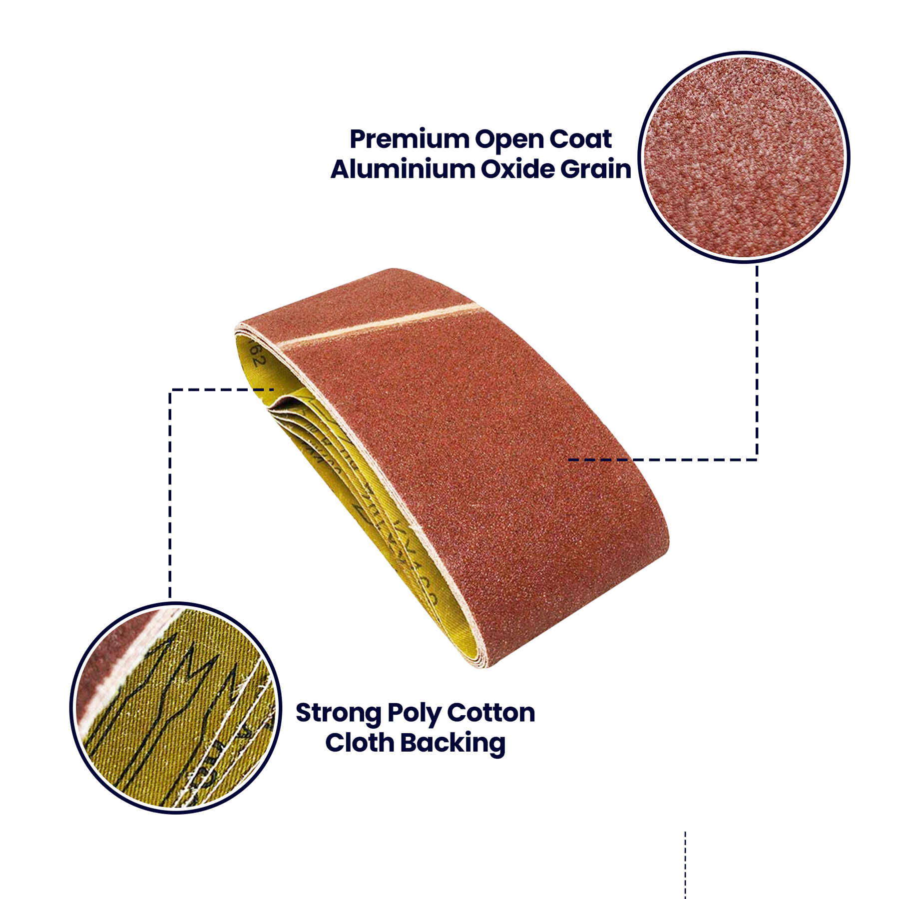 5 Pack Sanding Belts 60 x 400mm (60 Grit) Coarse Sander Sheets Sanding Belts - Image 8