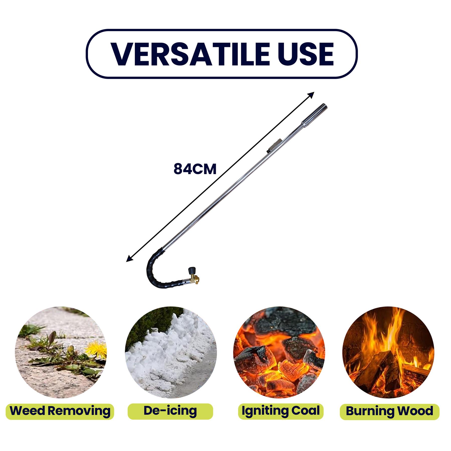 Gas Weed Burner with Auto Ignition Adjustable Flame Butane Compatible Eco-Friendly Weed Killer Wand - Image 3