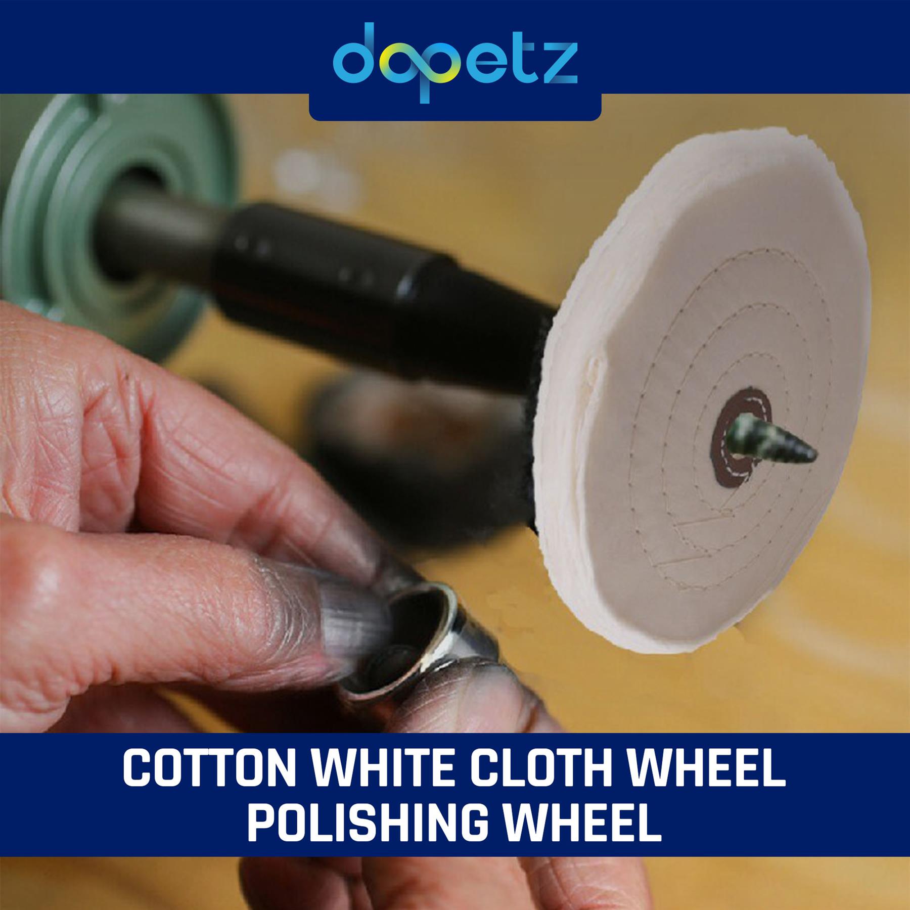 6'' Polishing Wheel 150mm Cotton Buffing Wheel 1/2'' Arbor for Bench Grinder Wood Metal Jewelry - Image 3