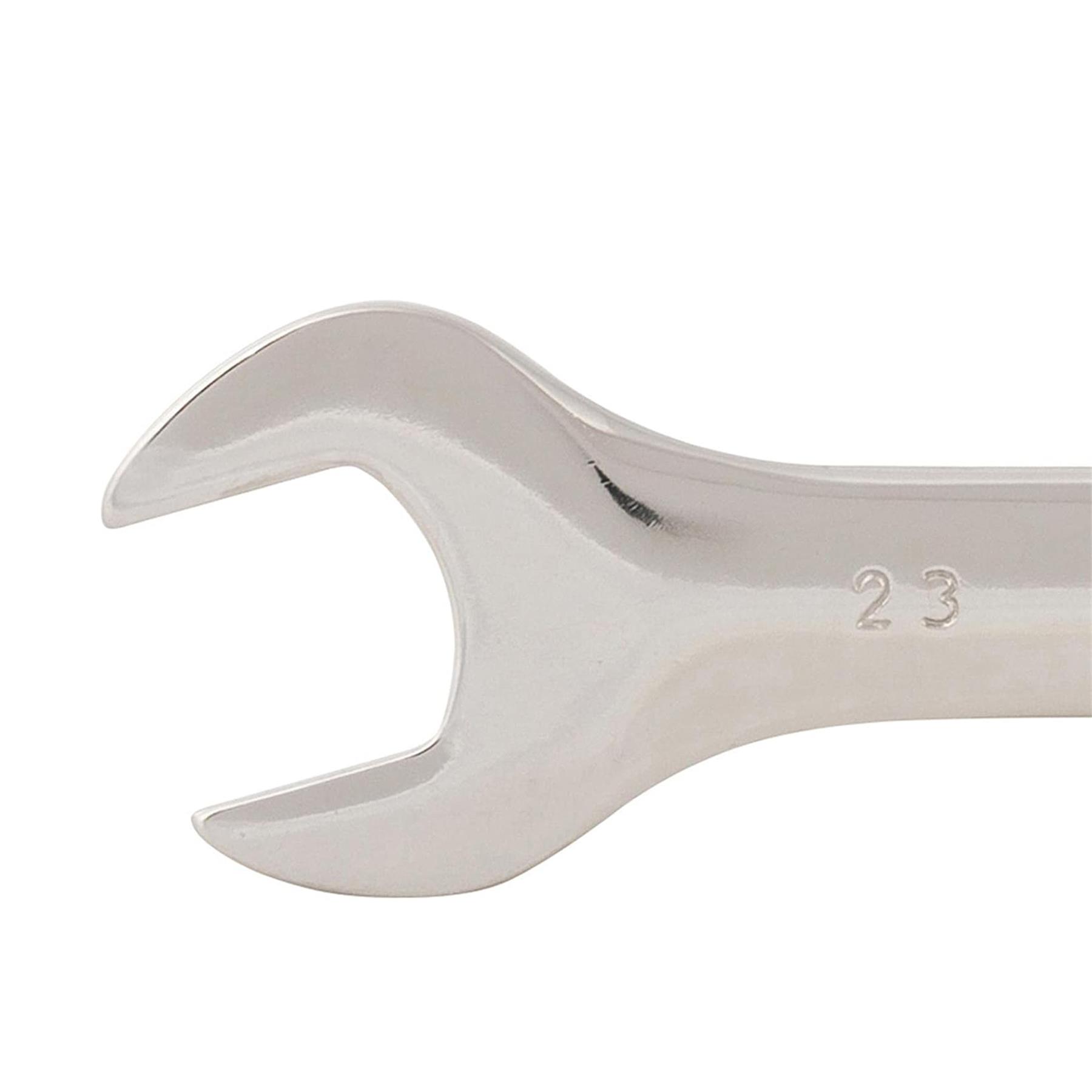 Fixed Head Combination Spanner Open Ended 21mm x 23mm Metric Polished CRV Garage - Image 9