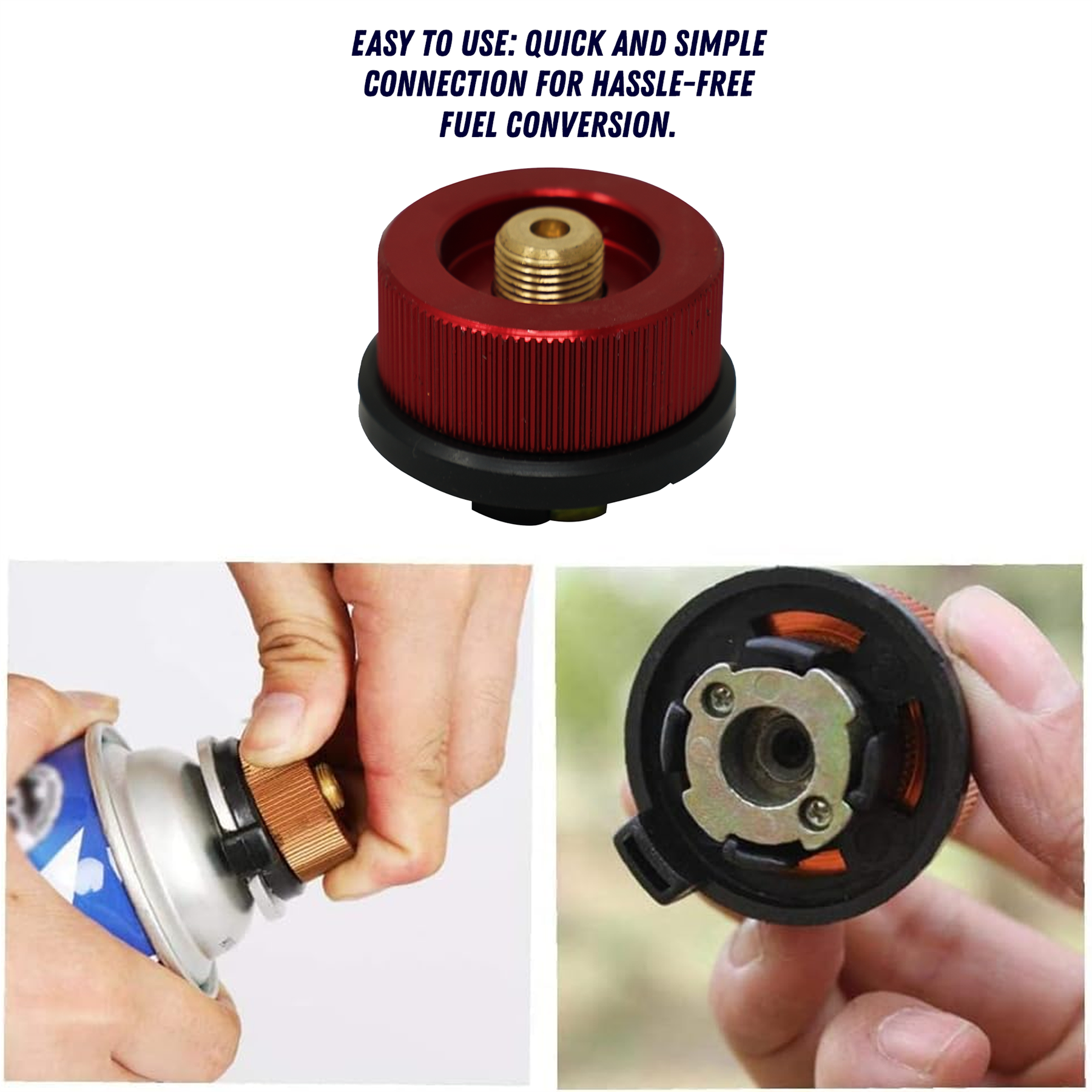 Camping Stove Butane Gas Adapter Convert Fuel Canister Head for Long Gas Tank - Image 4