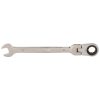 Flexible Head Ratchet Spanner 11mm Chrome Vanadium Steel Combination Wrench Open End Chrome Plated Spanner