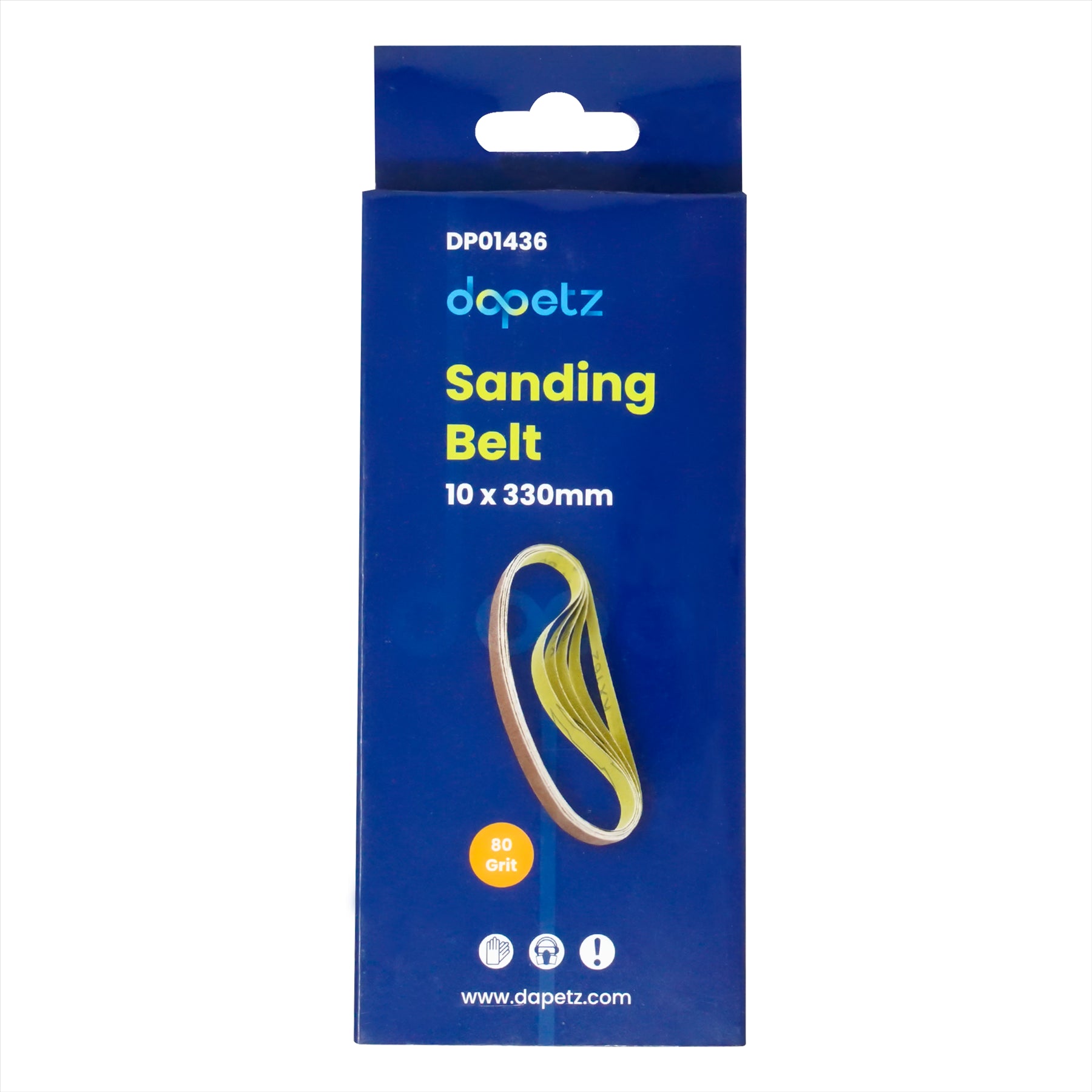 5 Pack Sanding Belts 330mm x 10mm (80 Grit) Coarse Sander Sheets Sanding Belts