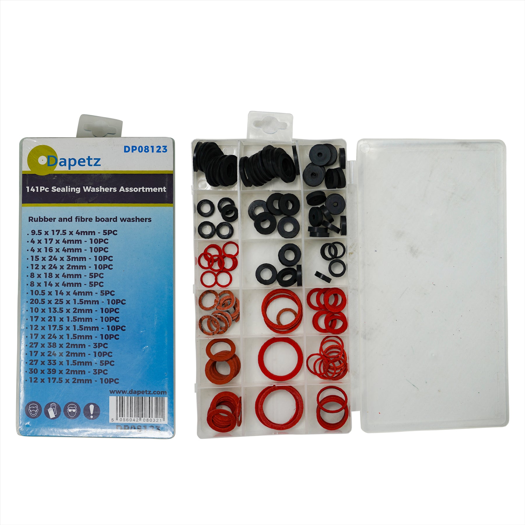141Pc O-Rings & Washer Set 18 Sizes Rubber Fibre Seals for Plumbing Faucet Hose Tap Gaskets Case - Image 7