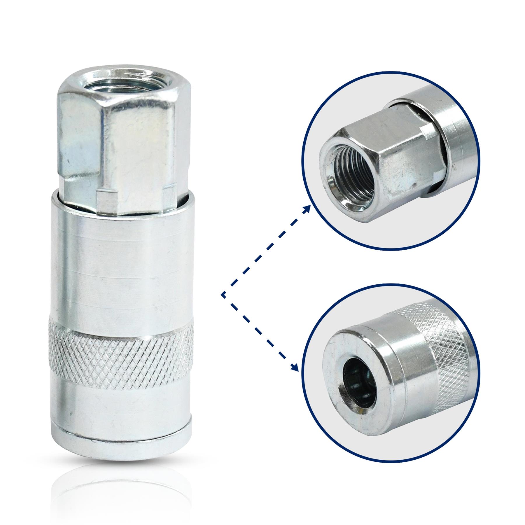 Vertex Air Line Fitting Quick Release Compressor Air Hose 1/4" Female Thread 1PC - Image 5