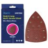 10pcs Triangle Sanding Pads 102x62mm 93mm 120 Grit Aluminium Oxide Hook Loop 11 Hole Sander