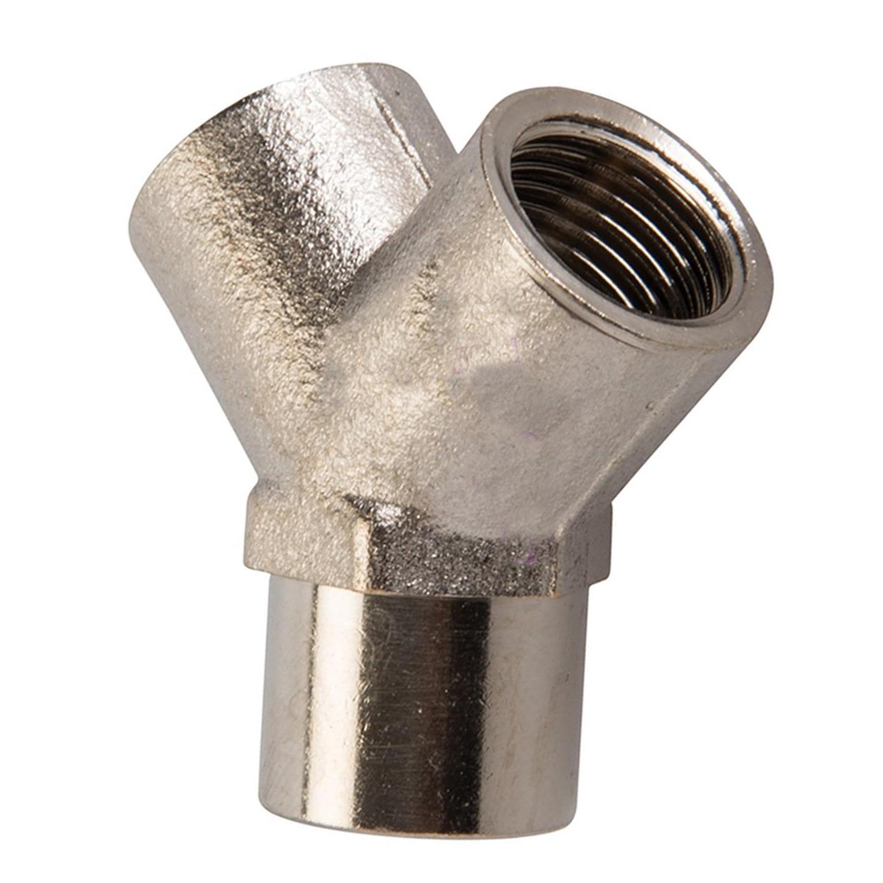 Air Line 3 Way Y Connector Splitter 1/4" BSP Hose Airline Joint Fitting