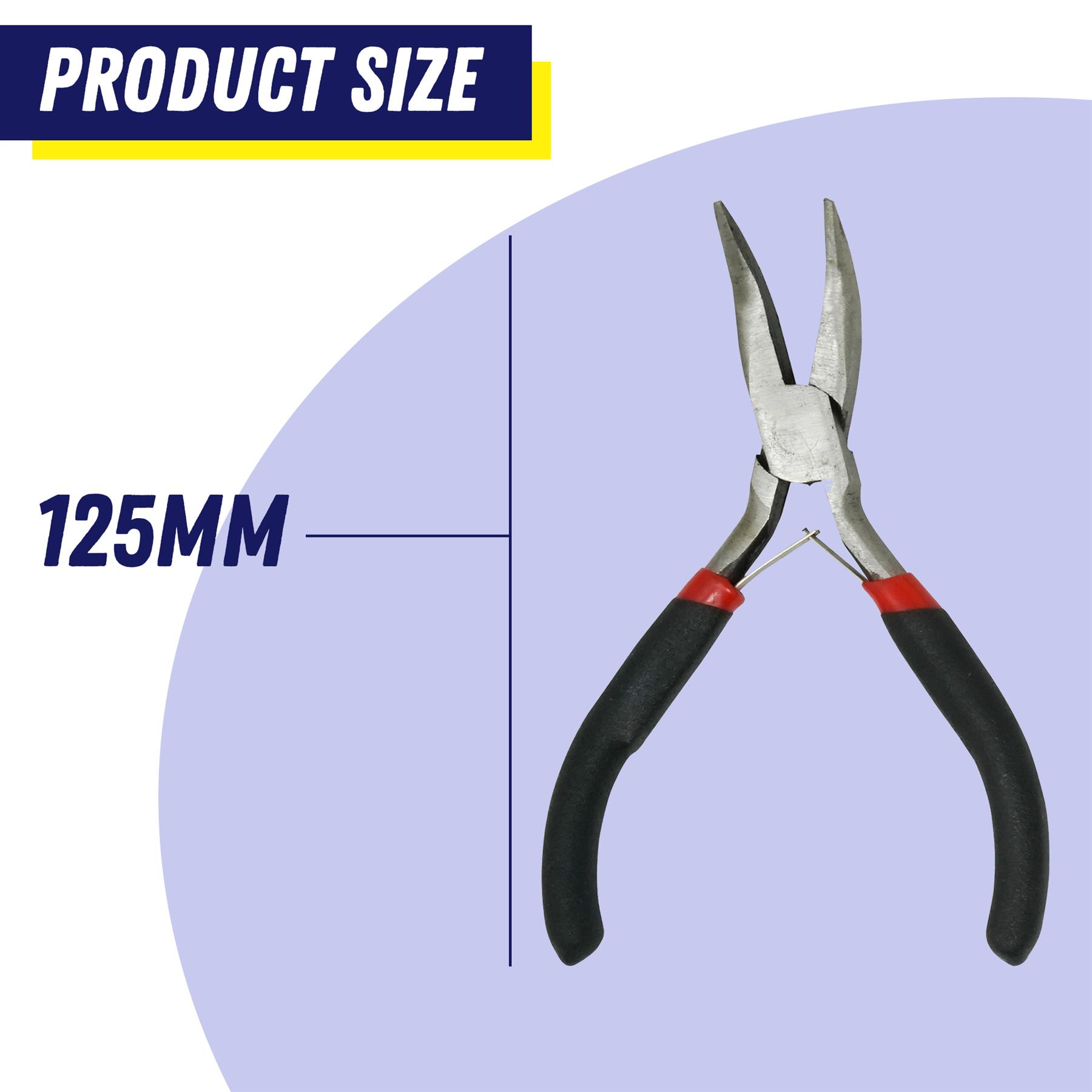 Mini Needle Nose Side Bent Pliers Small Hand DIY Jaw Width 11mm Length 125mm - Image 5