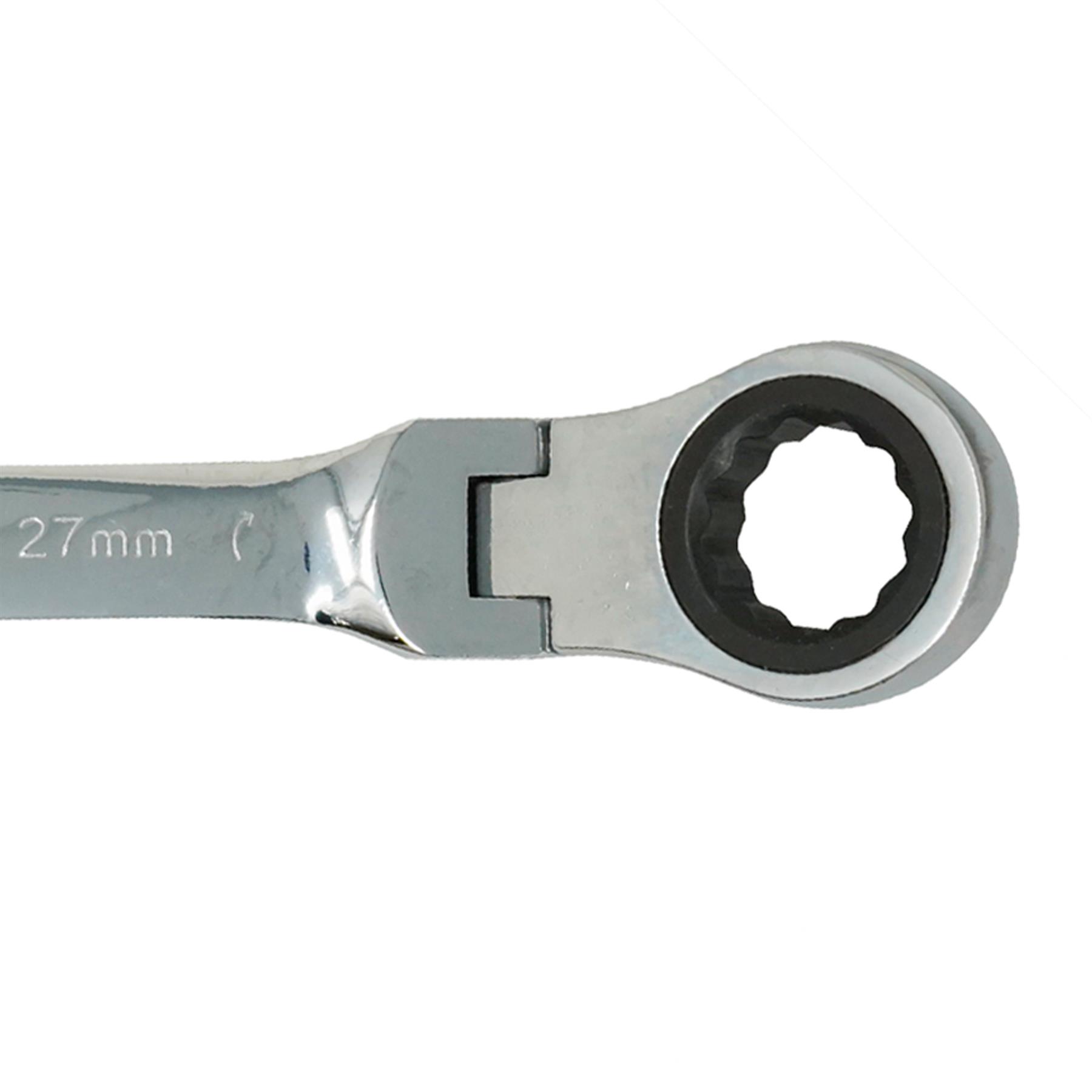 27mm Flexible Head Ratchet Metric Spanner Open End & Ring Guaranteed - Image 9