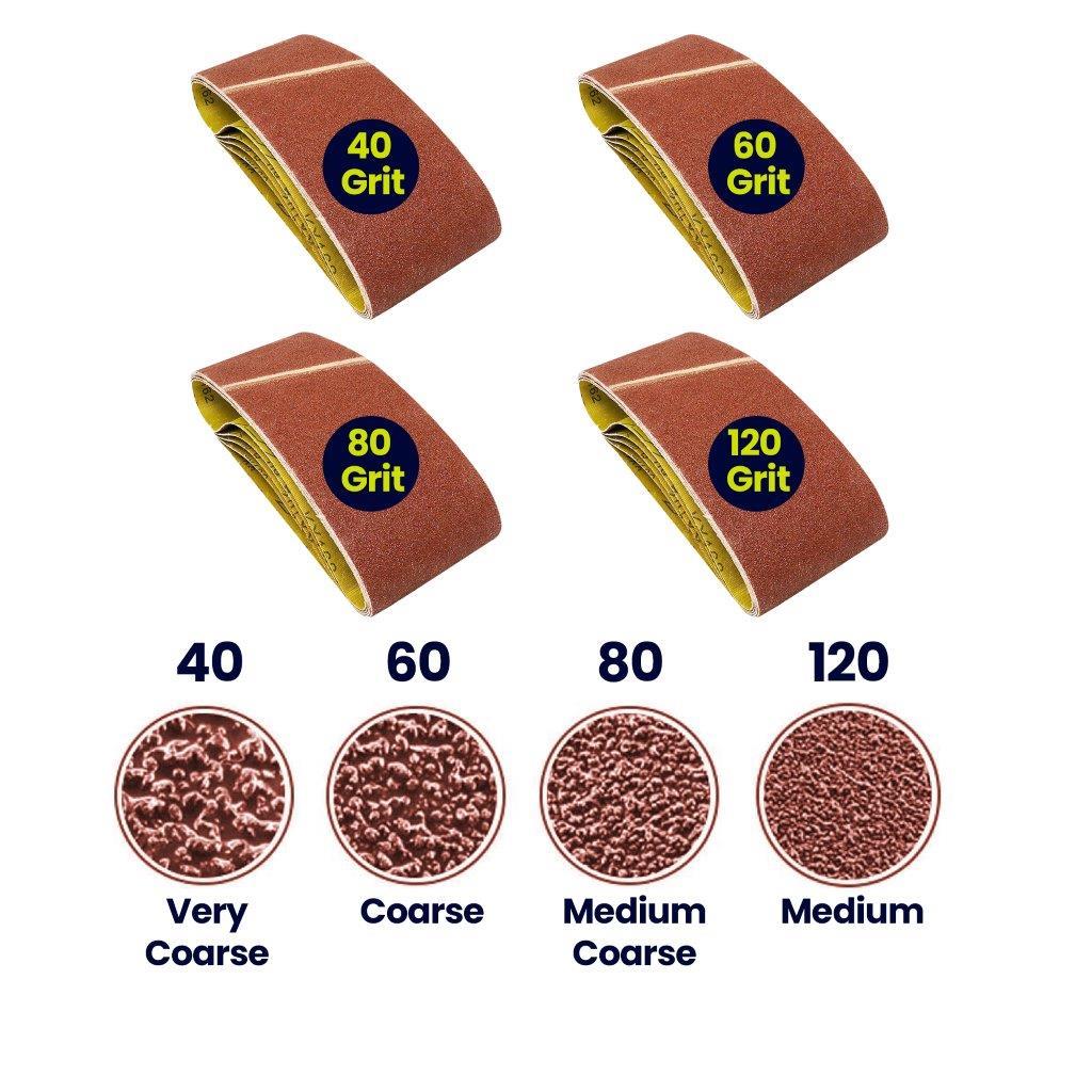 5 X Power Tool Sander Sanding Belt Belts 75mm X 457mm 80 Grit Medium DIY - Image 9