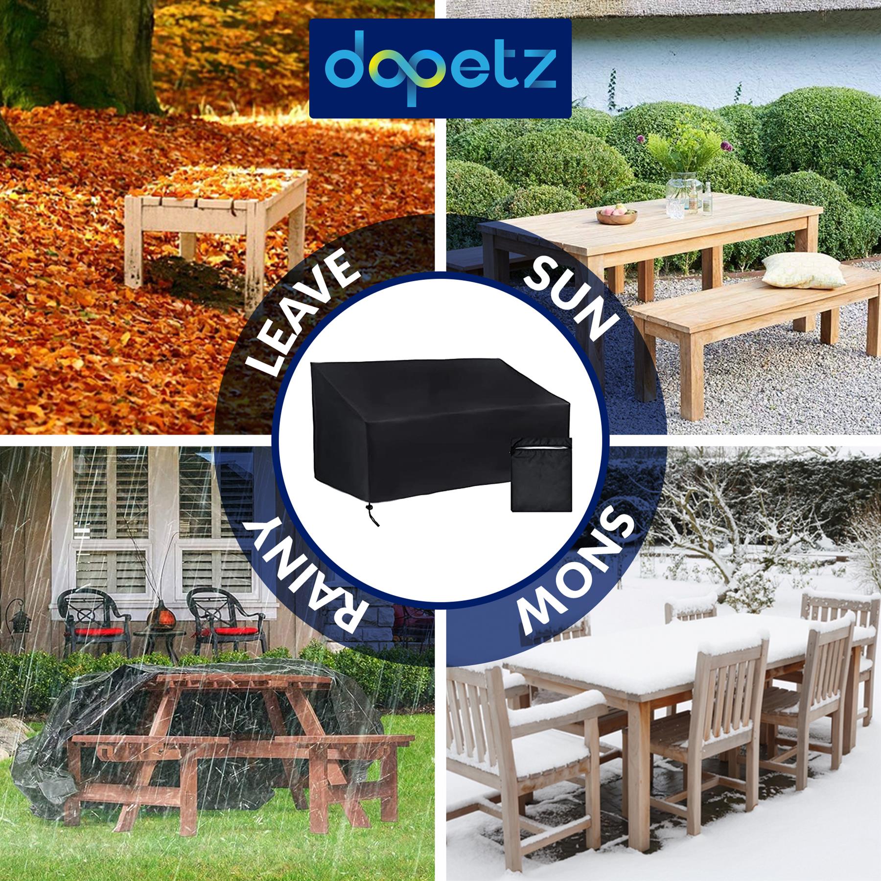 Patio Sectional Cover Bench Set Cover Large 420D Polyester Water repellent Covers - Image 4