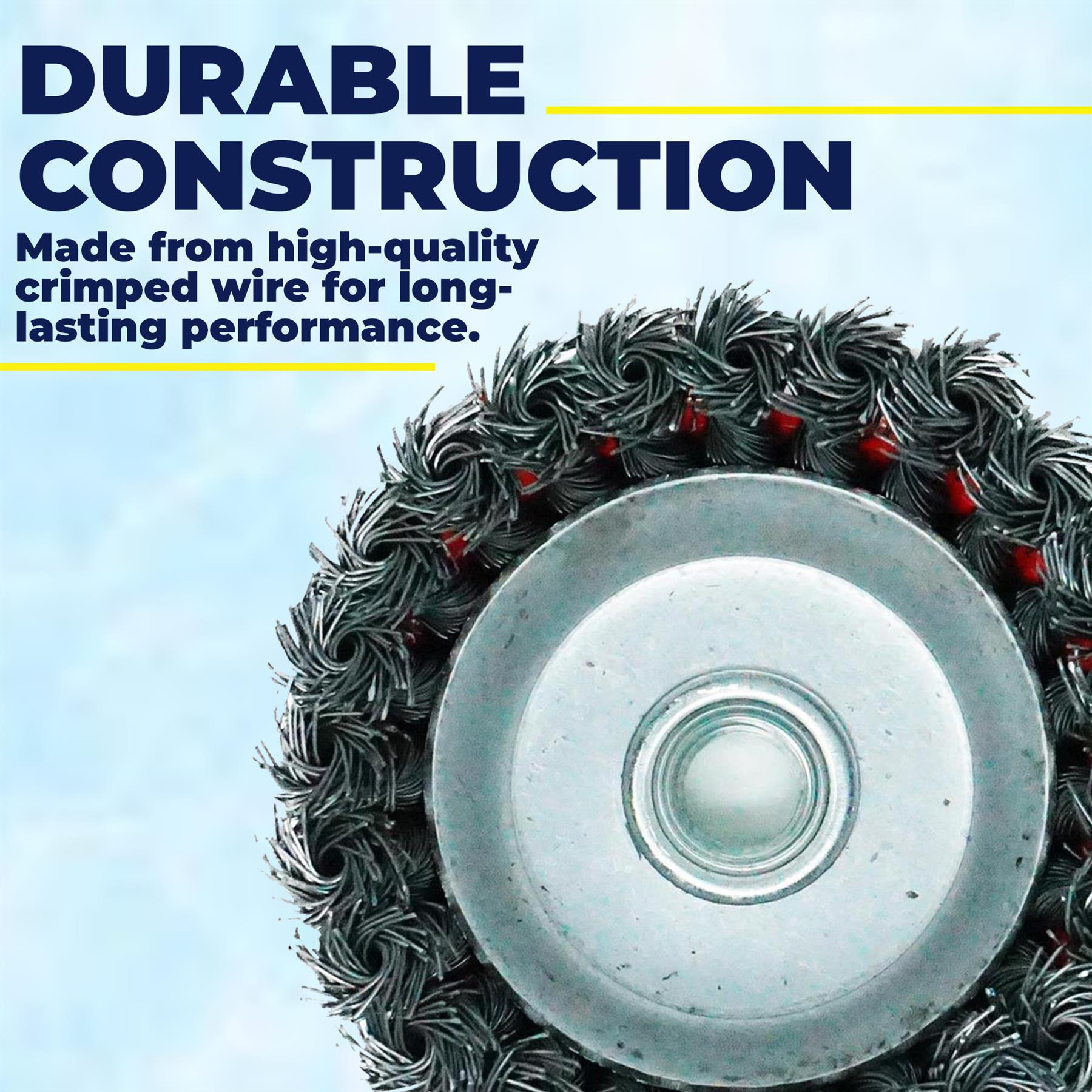 3" TWIST KNOT WIRE WHEEL CUP BRUSH FOR 115mm ANGLE GRINDER 75mm - Image 6