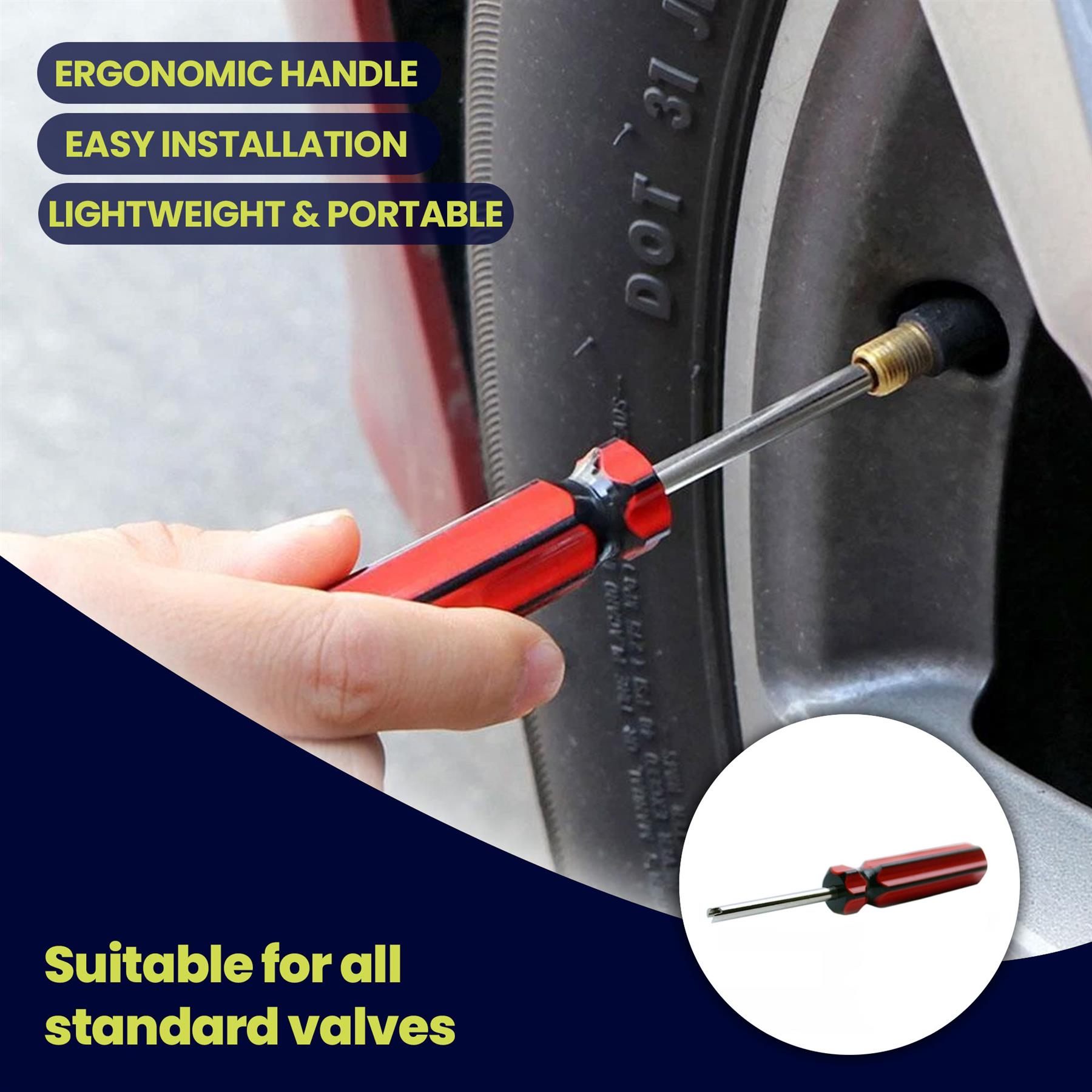 Tyre Tire Valve Core Remover Repair Removal Tool Key Bicycle Car Truck Motor - Image 5