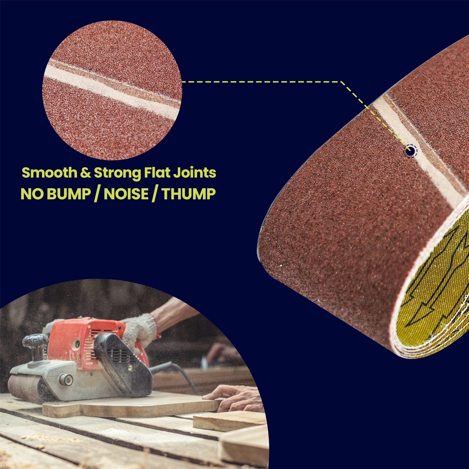 5 Pack Sanding Belts 60 x 400mm (60 Grit) Coarse Sander Sheets Sanding Belts - Image 9