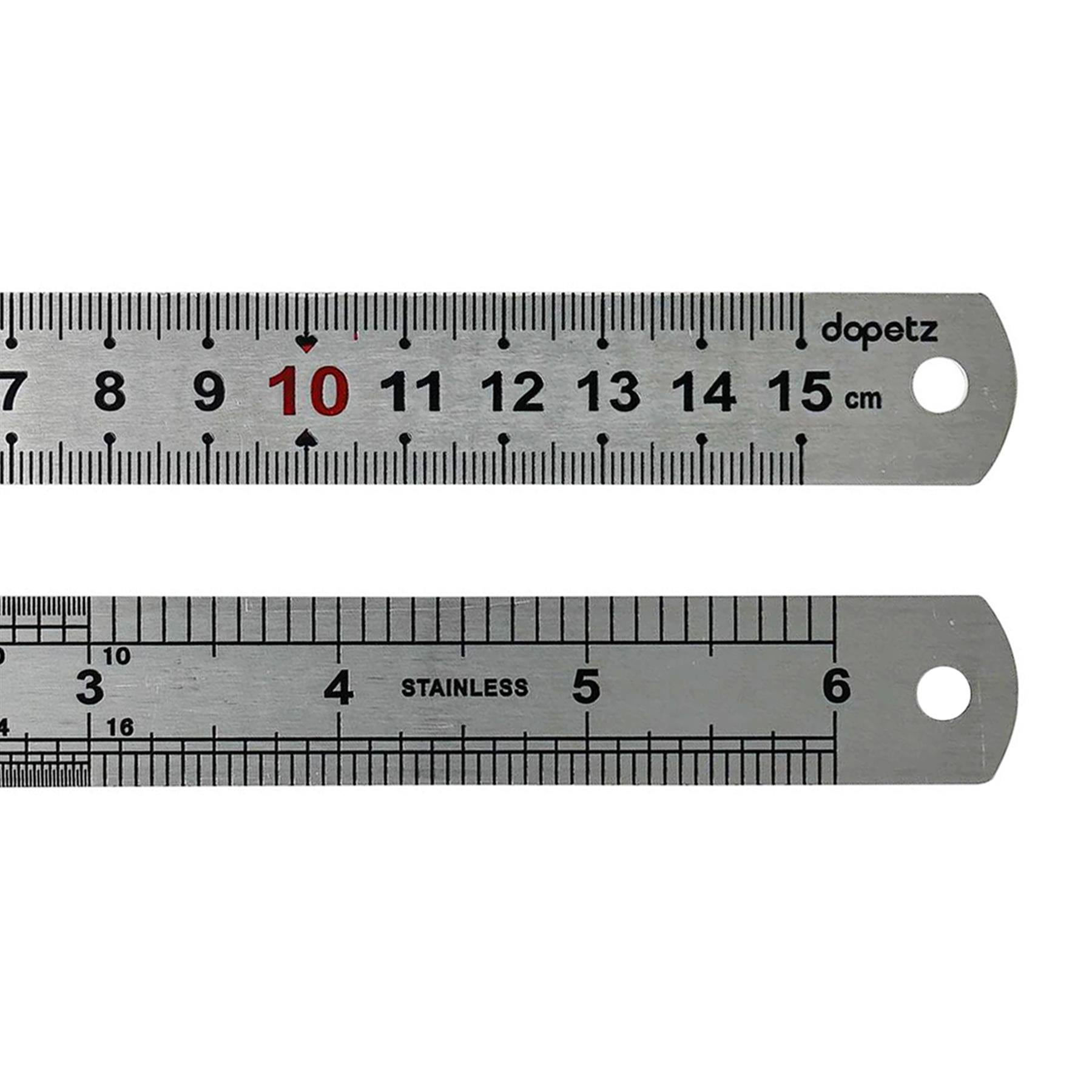 Stainless Steel Metal Ruler 6in 150mm Precision Measuring Tool Dual Metric Imperial Straight Edge - Image 10