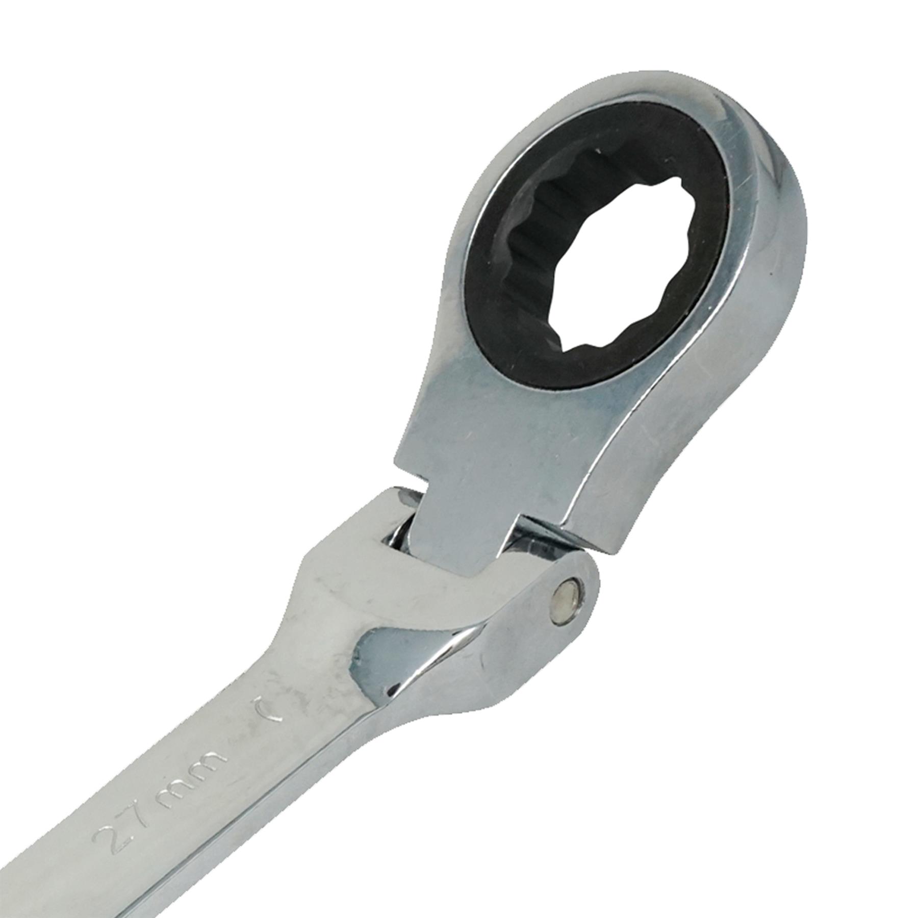 27mm Flexible Head Ratchet Metric Spanner Open End & Ring Guaranteed - Image 10