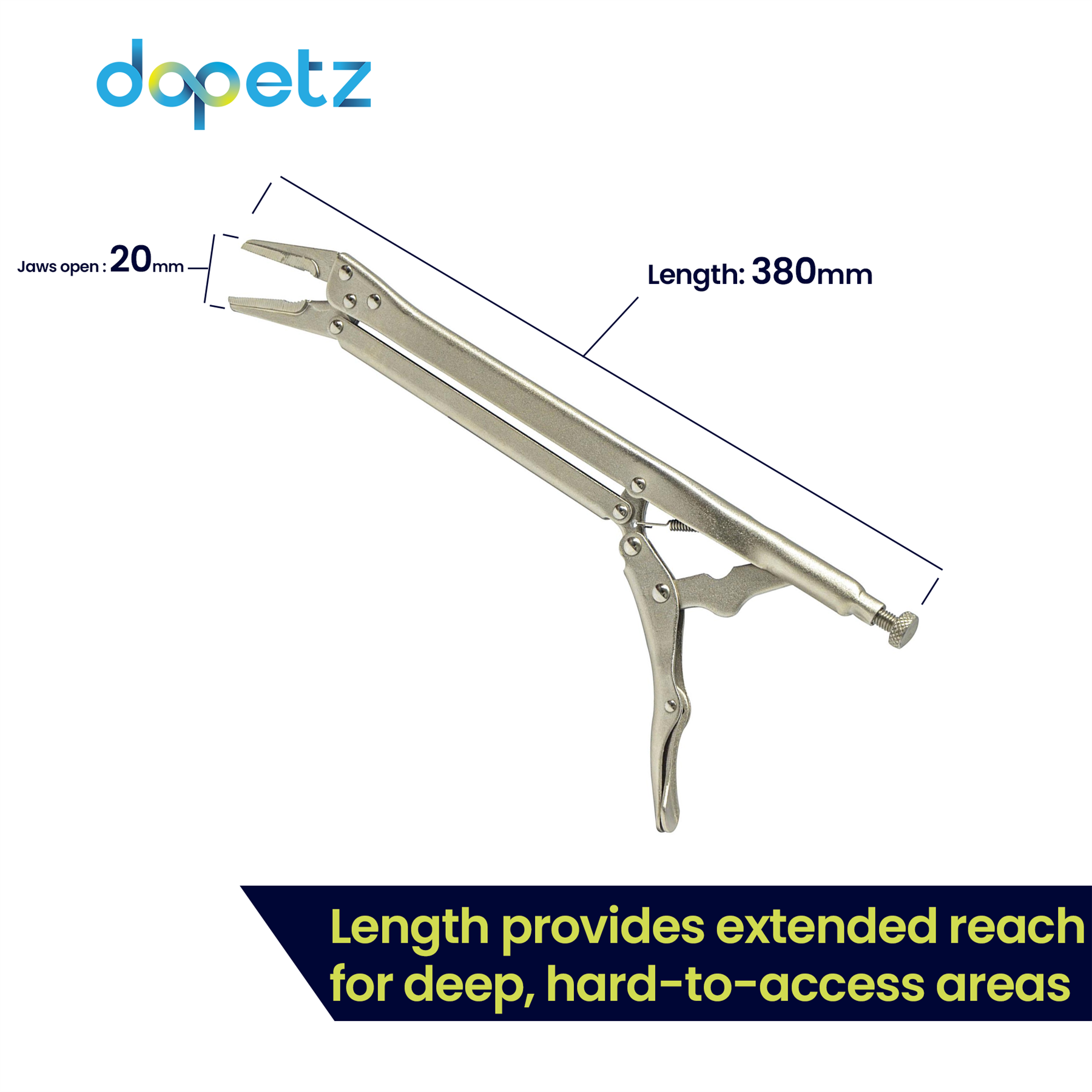 Locking Mole Grip Plier 15" / 380 mm Extra Long Deep Reach Mole Grip - Image 4