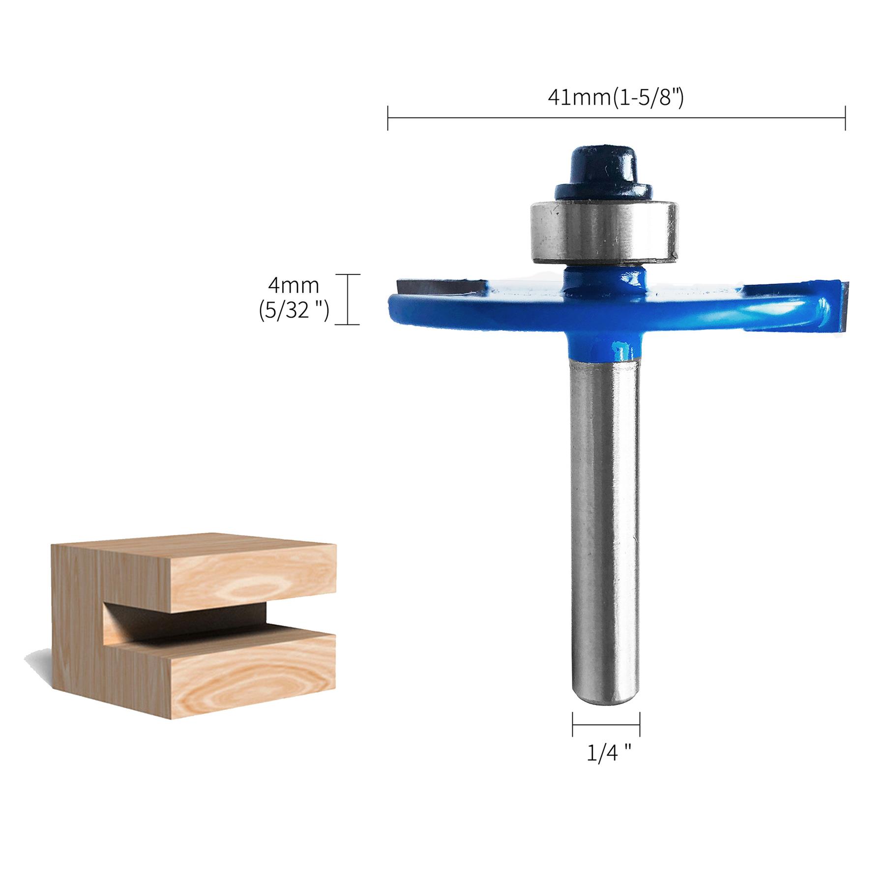 Biscuit Router Bit 1/4" Shank Groove Joint No. 10 & 20 Cutter TCT Biscuit Joiner - Image 2