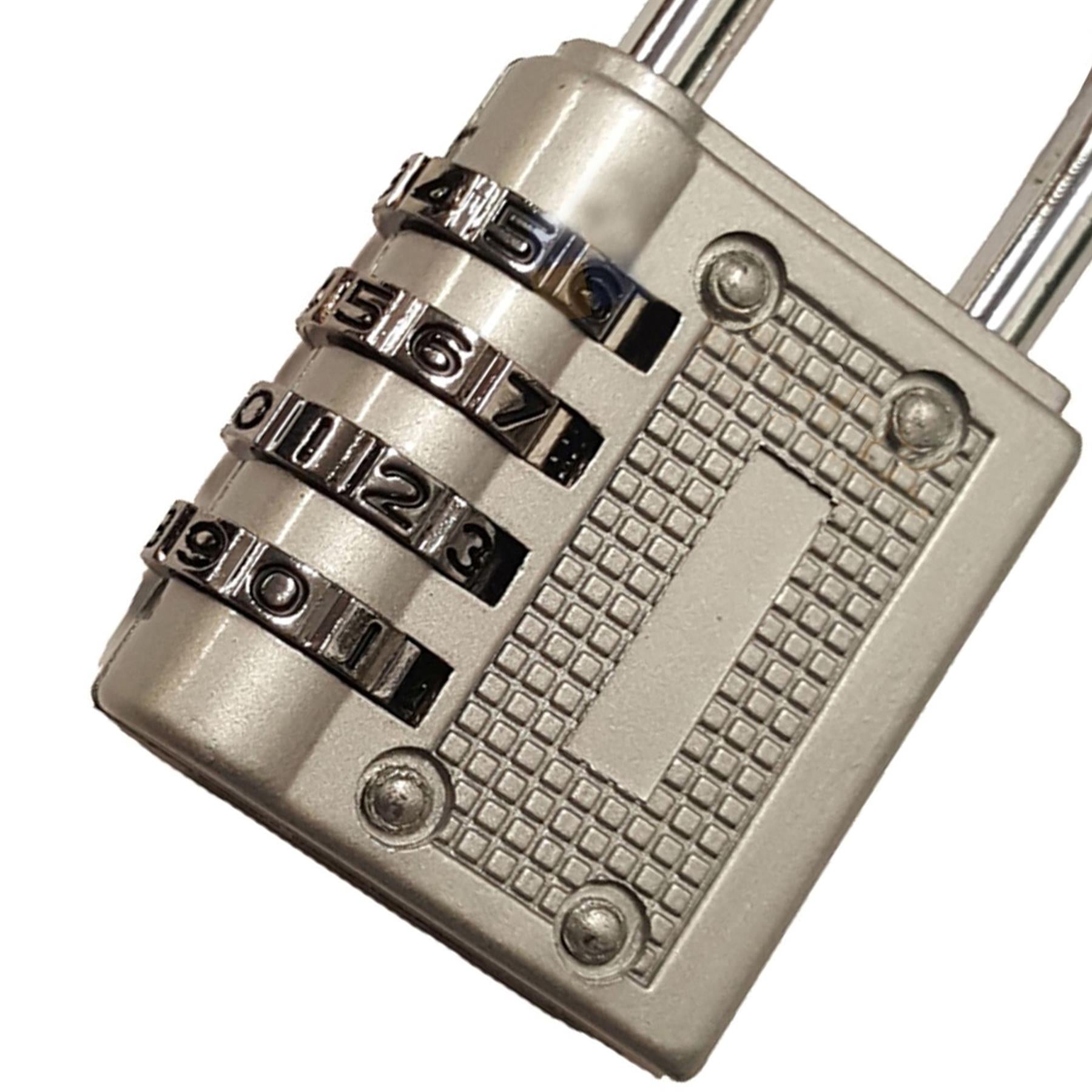 4 Digit Combination Padlock Heavy Duty Outdoor Lock Gym Travel Luggage Locker Grey - Image 11