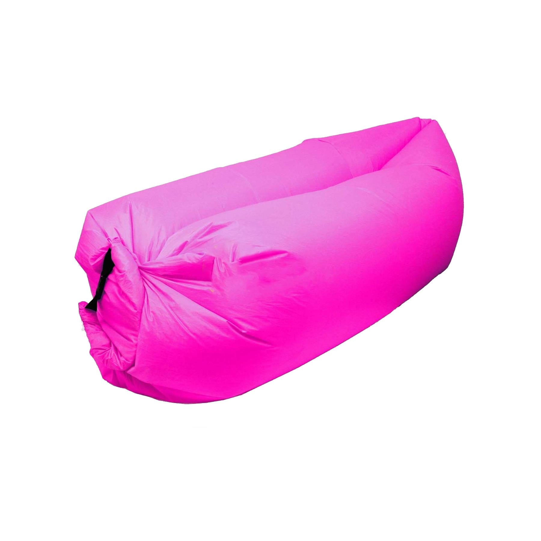 Pink Inflatable Sofa Air Bag Lounger Chair Comfort Outdoor Camping Beach Relax