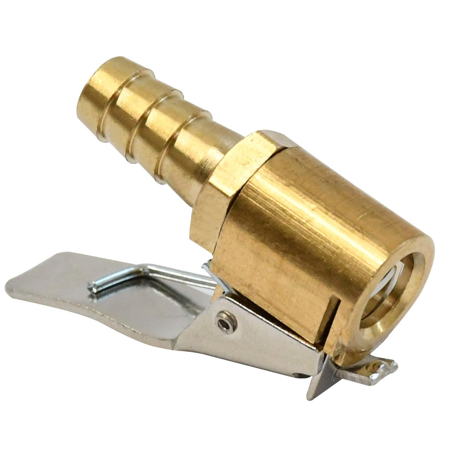 Brass 8mm Car Tyre Inflator Valve Connector Air Chuck Tire Clip Lock-on - Image 4