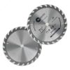 3Pc 190mm TCT 30mm Bore Circular Saw Blades 20, 24 & 40 Teeth Hardwood, Softwood