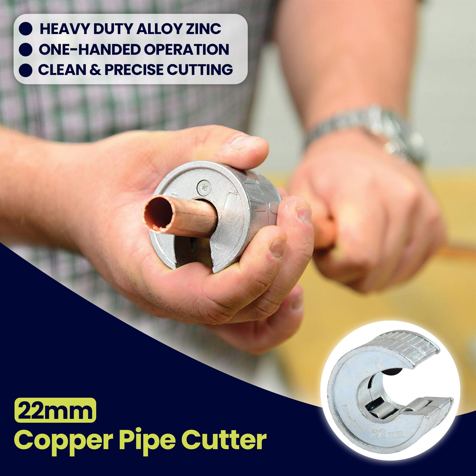 Quick Cut Pipe Cutter 22mm Pipe Slice Stainless Copper Self-Adjusting Pipe Cutter - Image 5